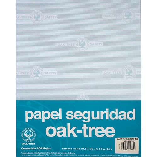 PAPEL SEGURIDAD OAK TREE DE 90 G TAMAÑO CARTA PAQUETE CON 