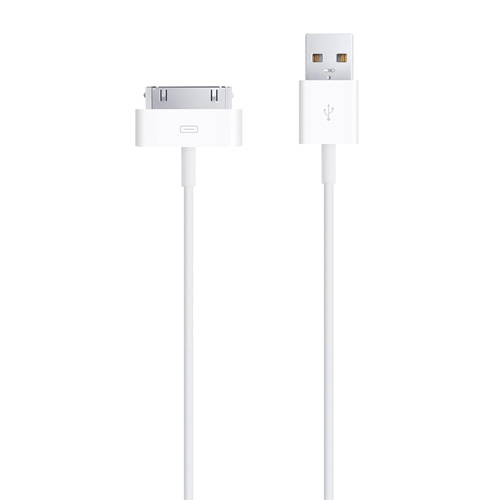 Foto de Apple cable de base a USB blanco 