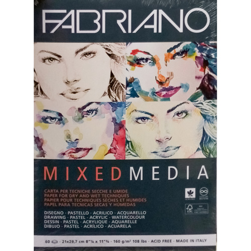 Foto de Block Fabriano Mixed Media 21x29.7 cm con 60 hojas 