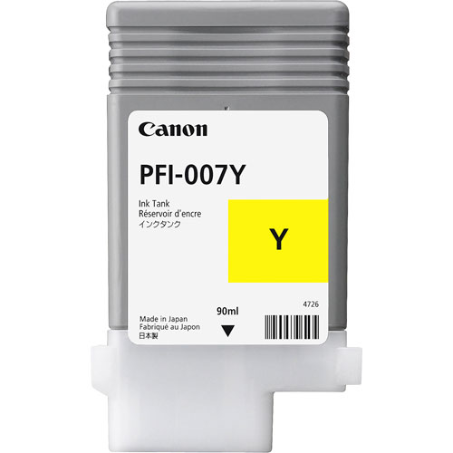 Foto de Cartucho para plotter Canon PFI-007Y para modelos imagePROGRAF iPF670E amarillo 