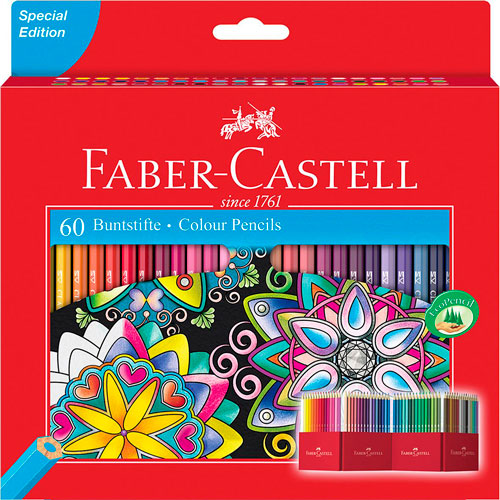 Foto de Lápices de colores Faber-Castell hexágonales con 60 lapices 