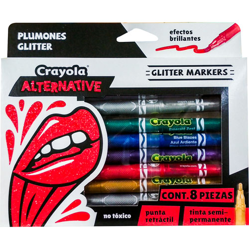 Foto de Marcadores Crayola Glitter caja con 8 piezas 