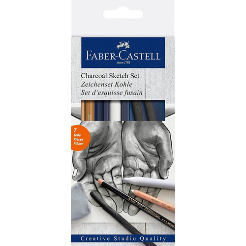 Foto de Set de carbones Faber-Castell Sketch caja con 7 piezas 